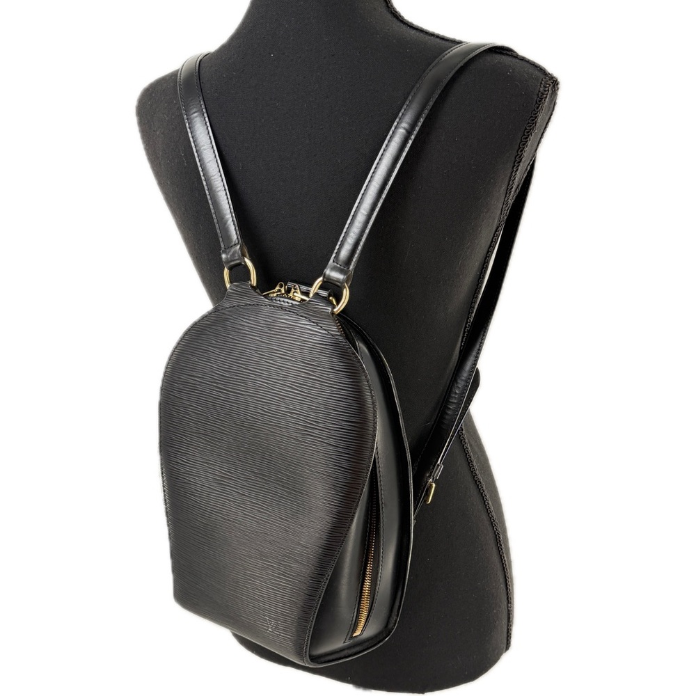 Louis Vuitton Mabillon Black Epi Leather Backpack Vintage 1998 Authentic - Picture 16 of 17